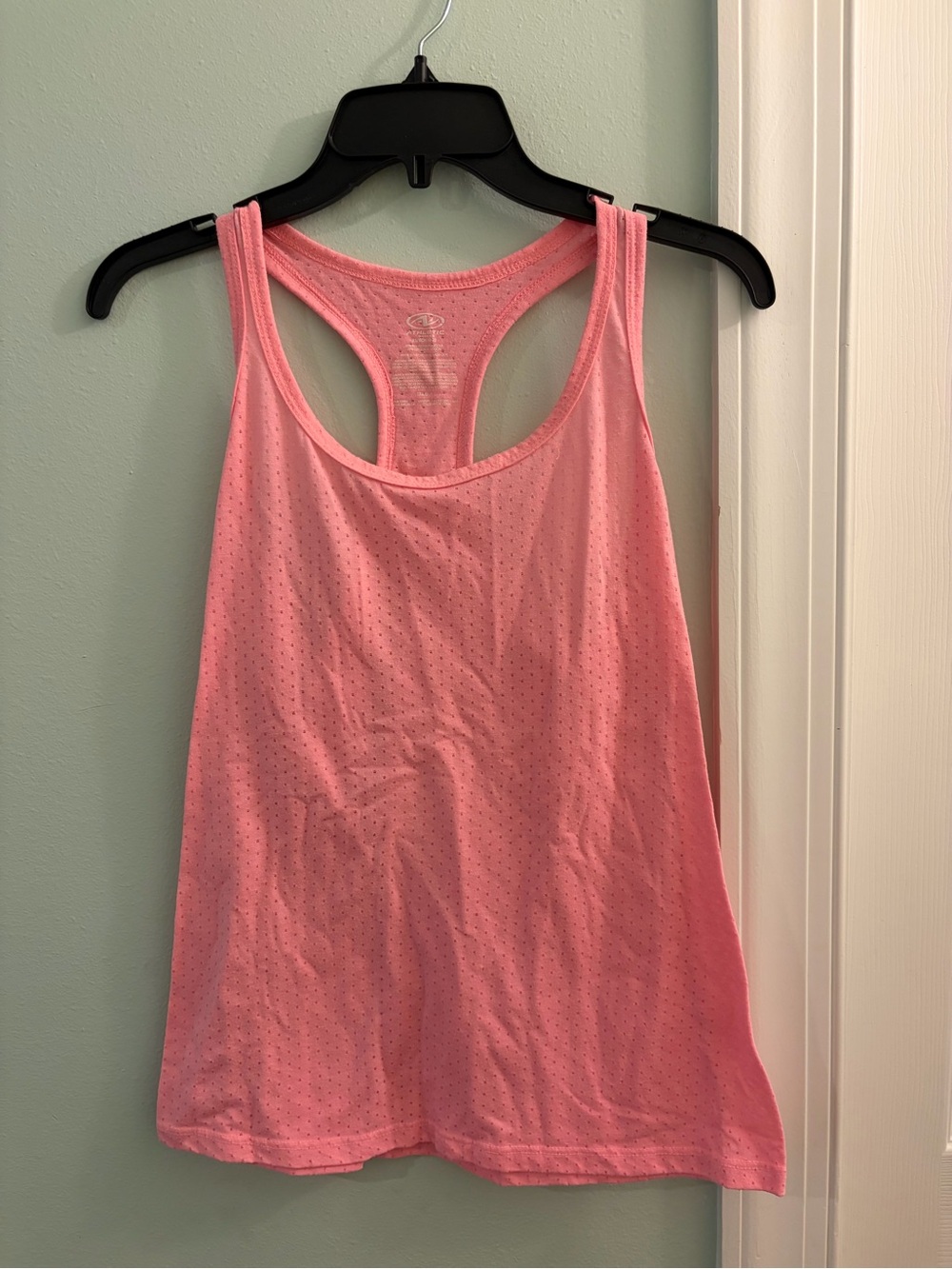 Athletic Works Pink Perforated Racerback Tank Top